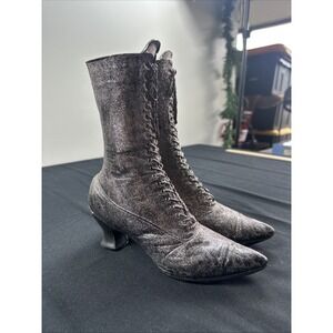 pair TALL SPARKLING witch boots Halloween table top  Decor  Martha Stewart 12"
